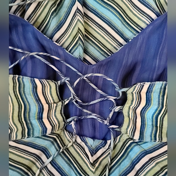 Angie sea color STUNNING spaghetti strapped corset tie dress szL - Picture 6 of 7